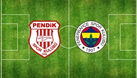 Pendikspor – Fenerbahçe muhtemel 11