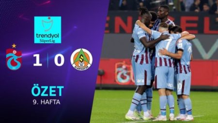 Trabzonspor 1 Alanyaspor 0 maç özeti